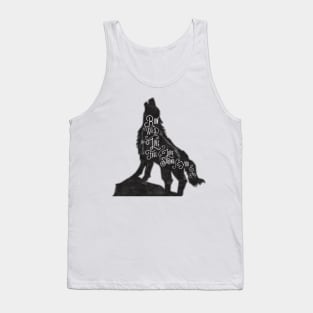 Wolf Howling Run Wild Tank Top